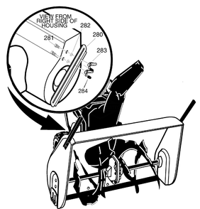 Drift Cutter Assembly Diagram and Parts List for 629117X31A 2004 Briggs and Stratton Snow Blower